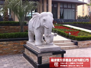 石雕大象门口摆放 大象雕刻工艺品