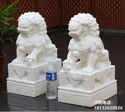 石雕动物石狮子 房地产汉白玉狮子雕塑