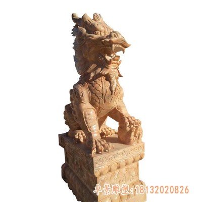 古代麒麟神兽石雕