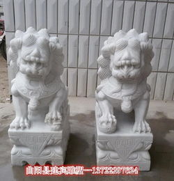 石雕狮子 汉白玉大理石狮子 镇宅狮子图片,石雕狮子 汉白玉大理石狮子 镇宅狮子高清图片 曲阳县建宾雕刻厂,