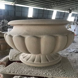 佛山玻璃钢造型模型雕塑 仿砂岩花盆造型雕塑
