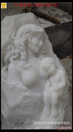 【祥轩石雕优质汉白玉石雕母与子摆件亲情母爱石雕作品精工细雕石雕】曲阳县祥轩雕刻品经销处 - 产品库