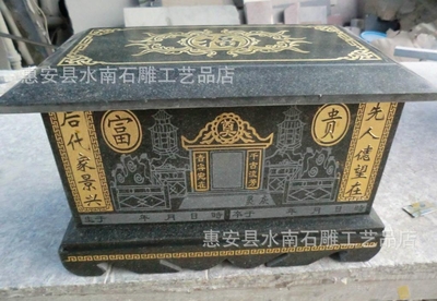 惠安县水南石雕工艺品 精美骨灰盒的高清细节展示